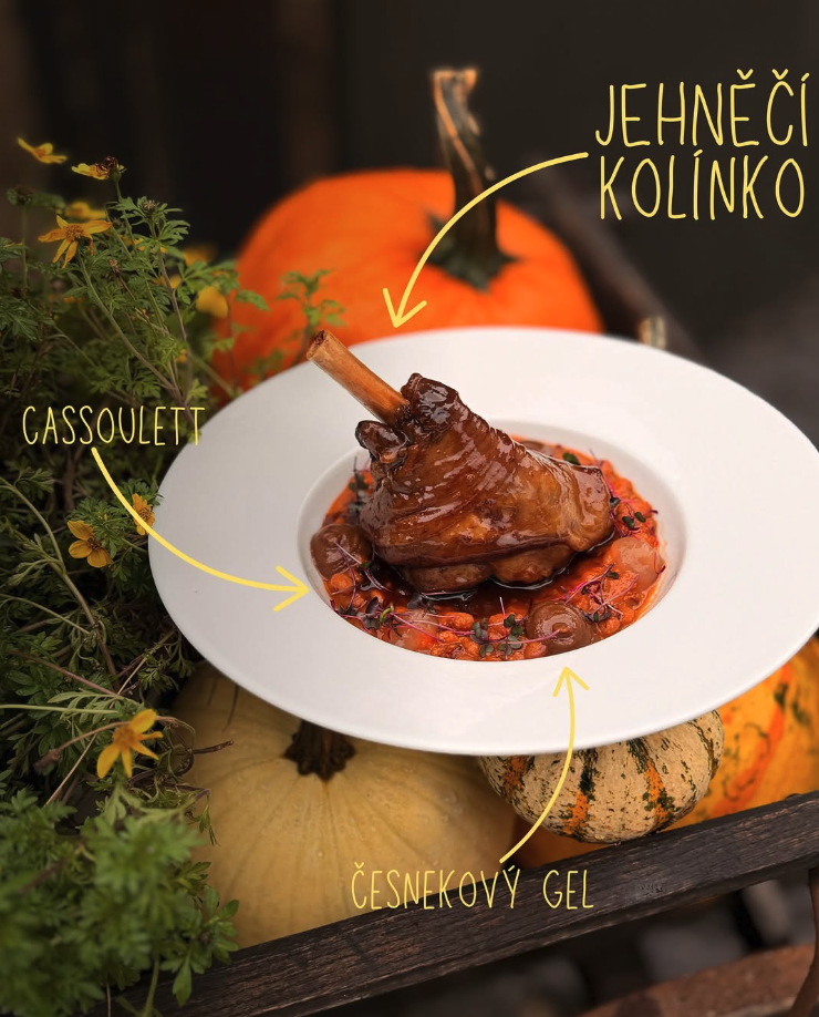 Jehněčí kolínko — složení pokrmu